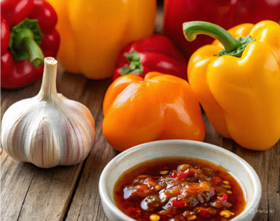 Molho de alho com pimenta