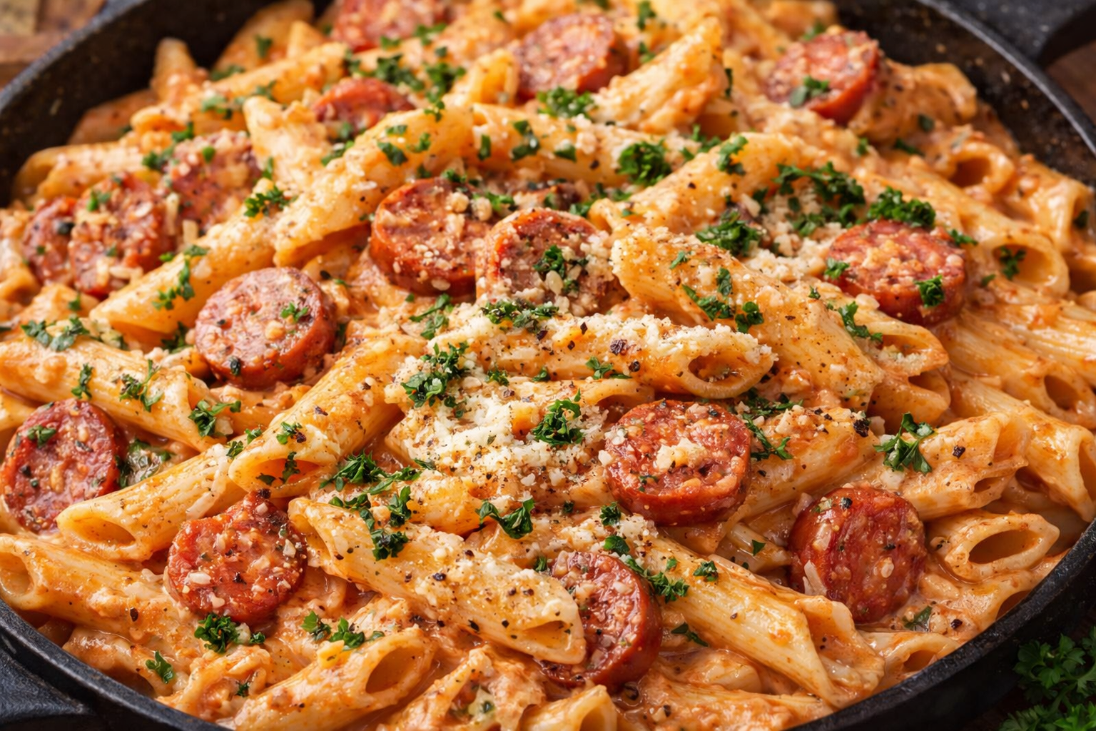 Macarronada Cremosa de Calabresa