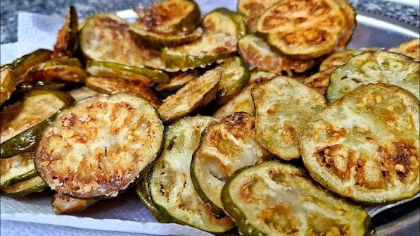 Jiló frito sequinho