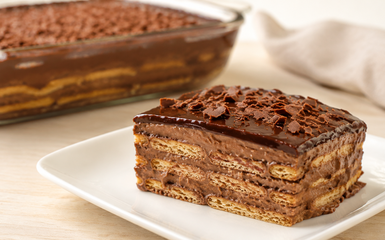 Pavê de chocolate fácil e cremoso