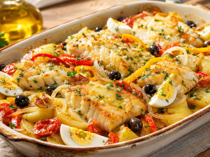 Bacalhau ao forno com batatas