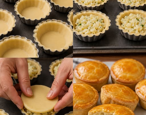 EMPADINHAS DE PALMITO COM MASSA DE IOGURTE