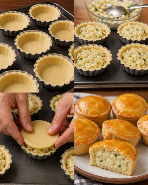 EMPADINHAS DE PALMITO COM MASSA DE IOGURTE